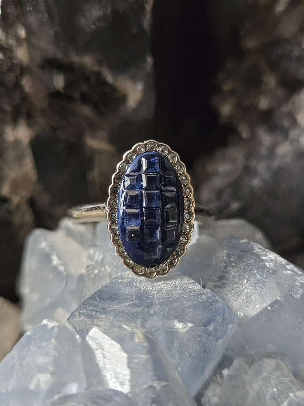 Genuine Natural Blue Sapphire 925 Sterling Silver Ring. Size 6